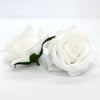 11" White Cabbage Rose Bouquet