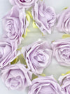 3.5" Lilac Rose Head Lilac Silk Flower Purple Flower Lavender Rose Artificial Flower Lilac Lavender Cake Flower Lilac Wedding Party Decor