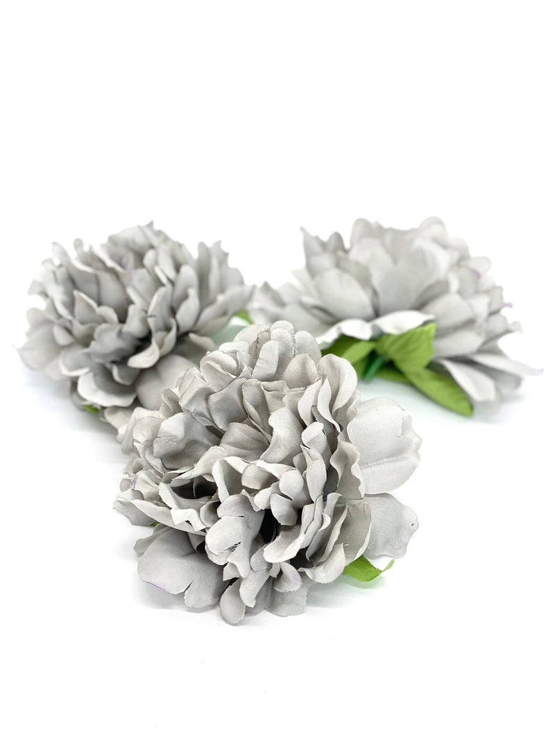 5" Gray Peony Head Artificial Grey Peony Wedding Flower Grey Wedding Flower Gray Wedding Decor Neutral Peony Flower Boho Wedding Flower Boho