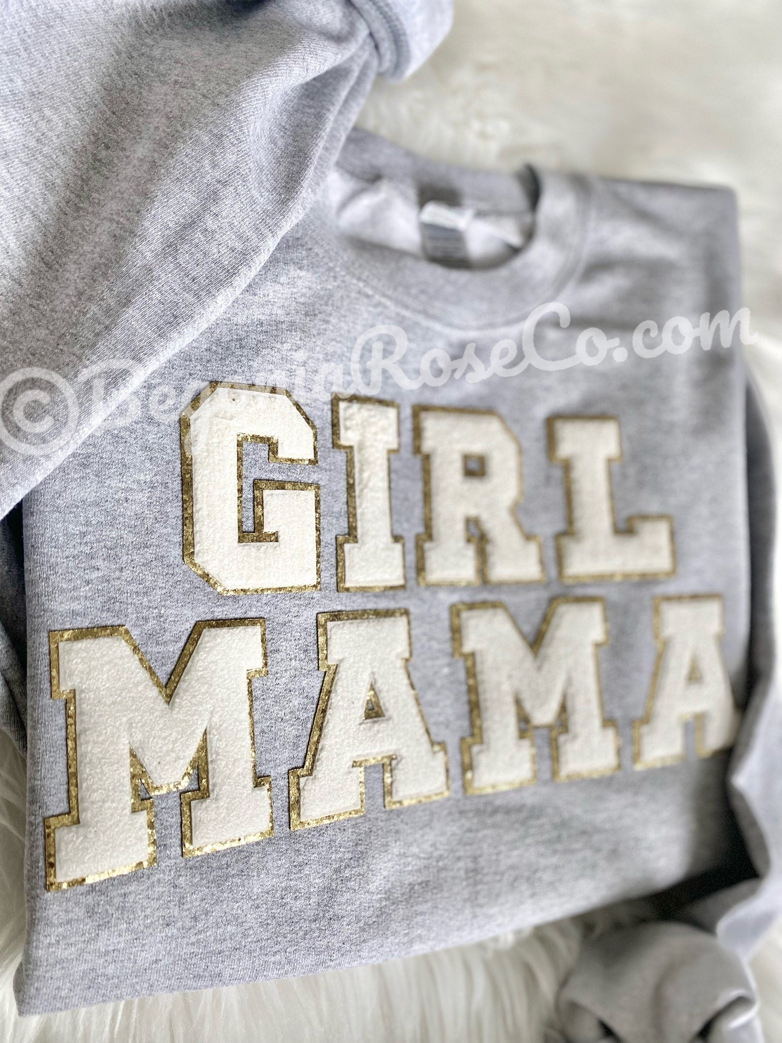 Chenille MAMA Sweatshirt MAMA Crewneck MAMA Patch Sweatshirt