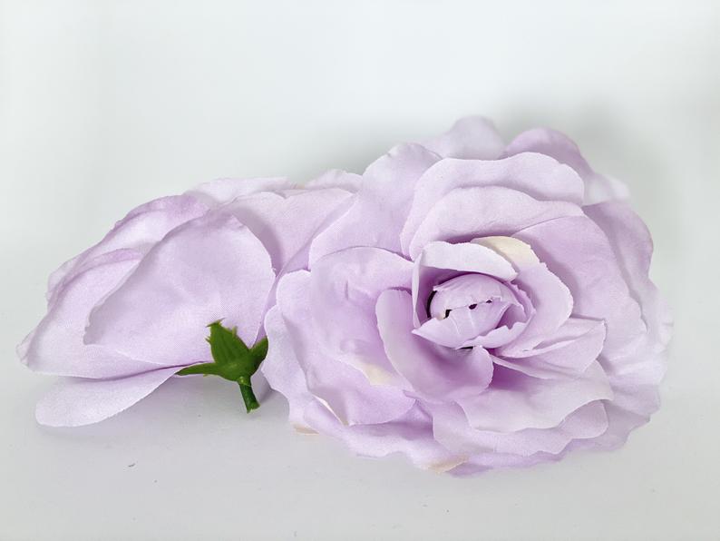 5" Light Lavender Rose Lilac Rose Artificial Lavender Rose Artificial Light Purple Flower Lavender Silk Flower Light Purple Silk Flower