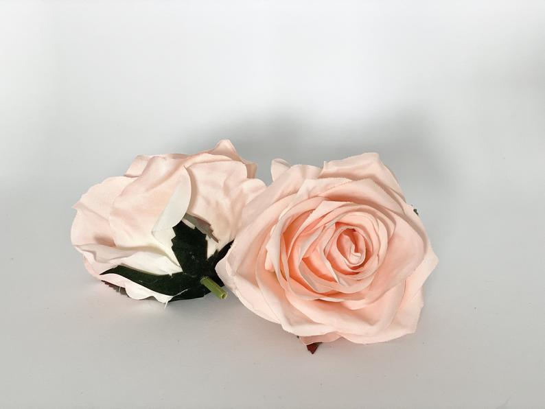 3.5 Artificial Ivory Rose Head Ivory Artificial Flower Head Ivory Wedding  Flower Beige Wedding Flower Cream Rose Beige Rose Wedding 