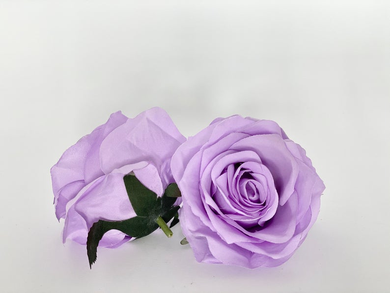 3.5" Artificial Purple Rose Medium Purple Silk Flower Lavender Rose Lavender Silk Flower Purple Wedding Flower Lavender Wedding Flower Rose