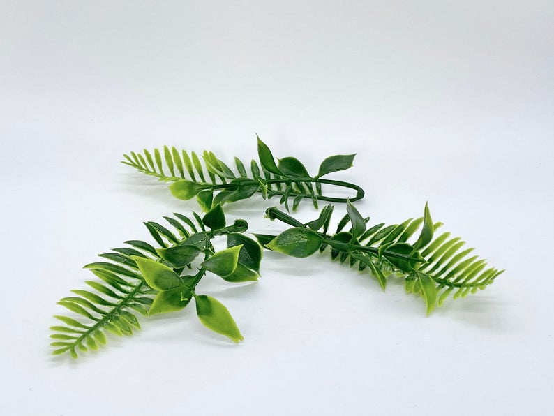 Set of 3 Tropical Greenery Accents Tropical Palm Greenery Fern Greenery Hawaiian Greenery Palm Accent Artificial Palm Artificial Fern