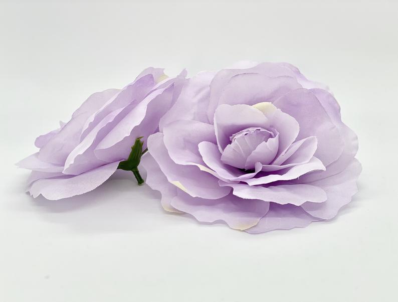 5" Light Lavender Rose Lilac Rose Artificial Lavender Rose Artificial Light Purple Flower Lavender Silk Flower Light Purple Silk Flower
