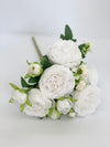 11" White Cabbage Rose Bouquet Wedding Cabbage Roses Mini Rose Bush Mini Wedding Bouquet Wedding Toss Bouquet Toss Wedding Cabbage Rose
