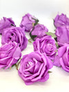 3.5" Medium Purple Rose Flower Purple Artificial Rose Head Dark Lavender Artificial Flower Purple Faux Flower Purple Wedding Decor Purple