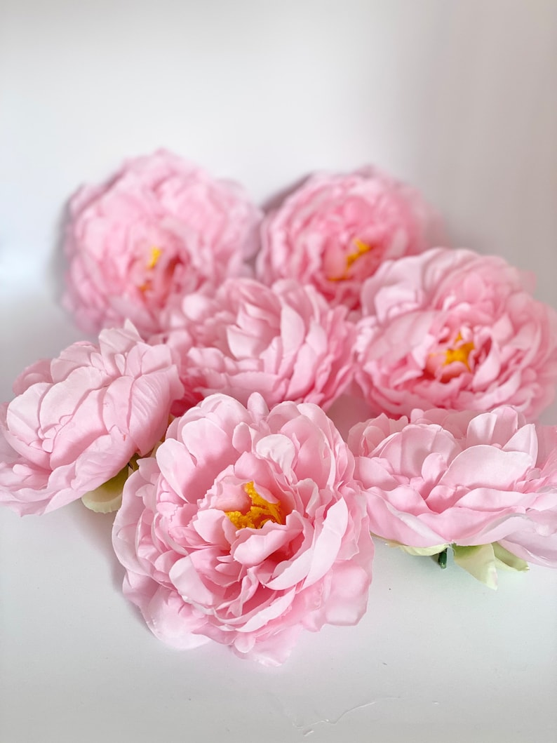 5" Baby Pink Peony Rose Pink Peony Wedding Flower Fluffy Peony Flower Artificial Peony Light Pink Wedding Flower Light Pink Peony Decor