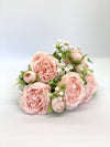 11" Blush Cabbage Rose Bouquet Wedding Peach Cabbage Roses Mini Wedding Bouquet Wedding Toss Bouquet Toss Wedding Cabbage Rose
