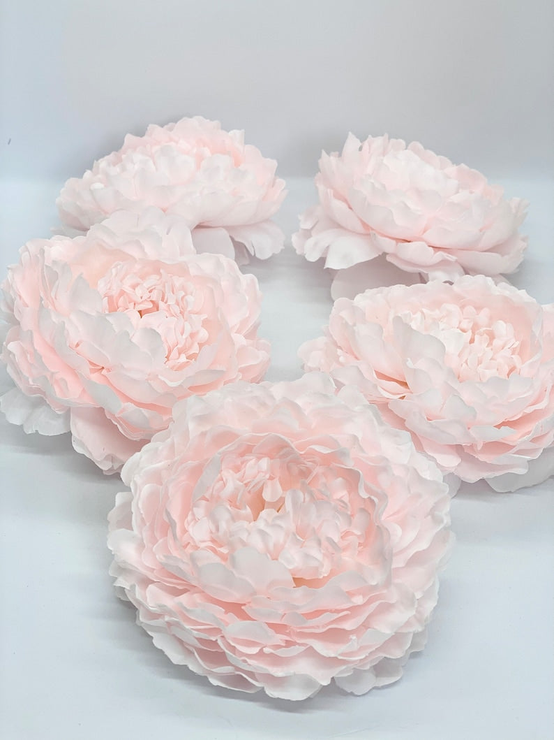 4.5" Blush Peony Blush Pink Peony Wedding Flower Fluffy Peony Flower Artificial Peony Blush Wedding Flower Pale Pink Peony Decor Blush Decor