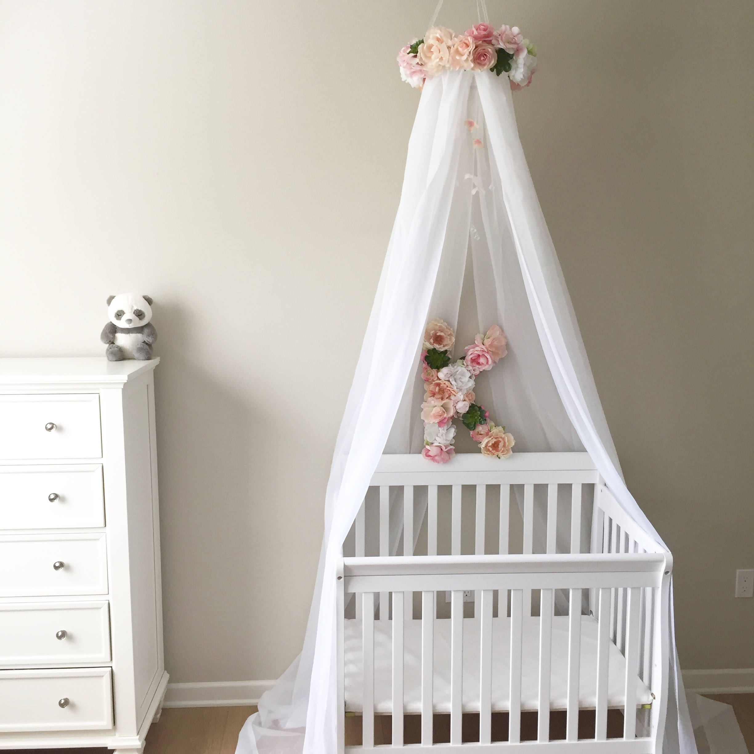 Baby girl crib with canopy deals