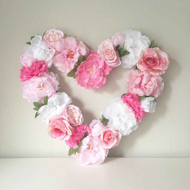 handmade flower heart for nursery