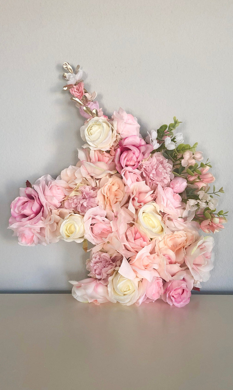 unicorn flower wall decor