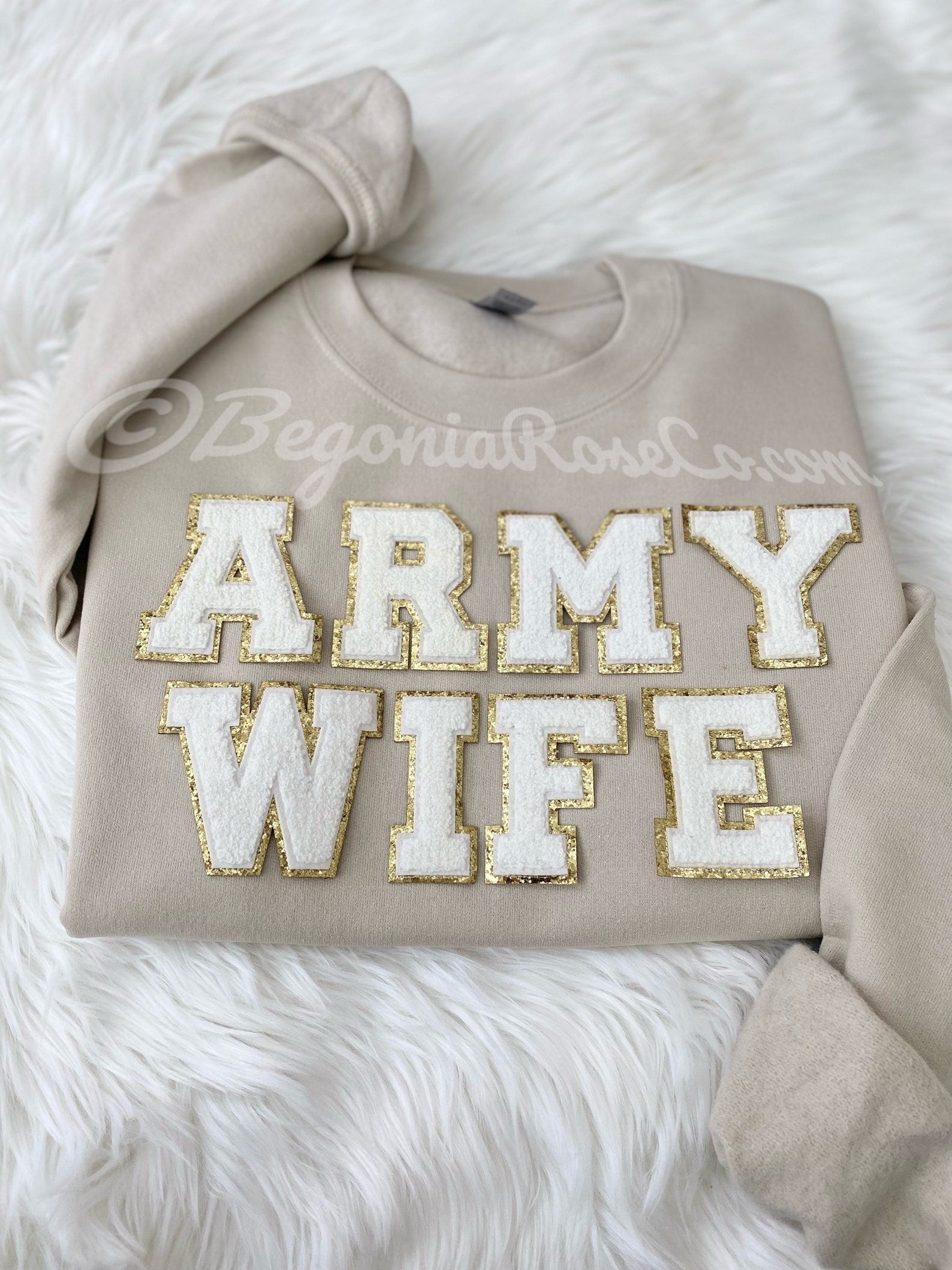 Army Wife Sweatshirt Military Spouse Sweatshirt Army Wife Gift Army Sweatshirt Military Wife Shirt Army Girlfriend Army Shirt Deployment Begonia Rose Co