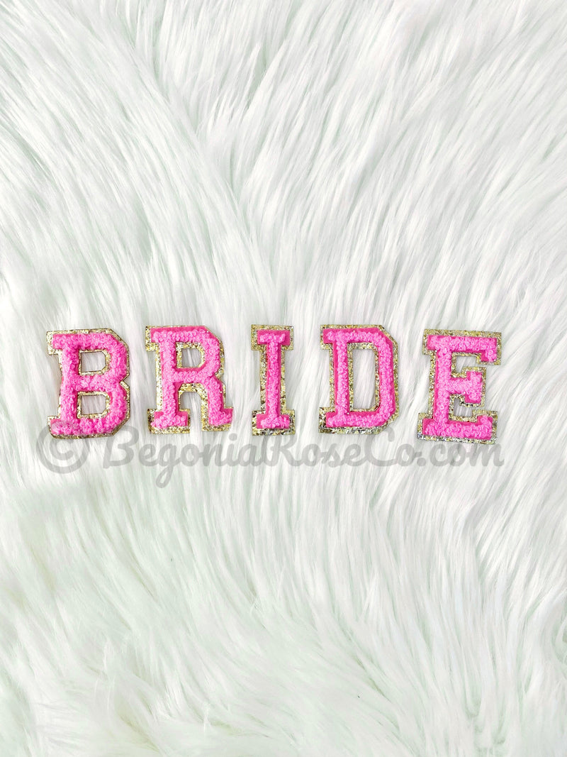 BRIDE Chenille Letter Patches