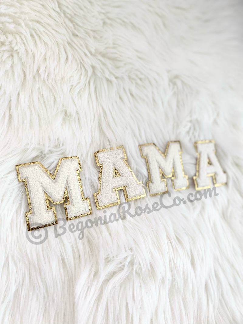 MAMA Chenille Letter Patches