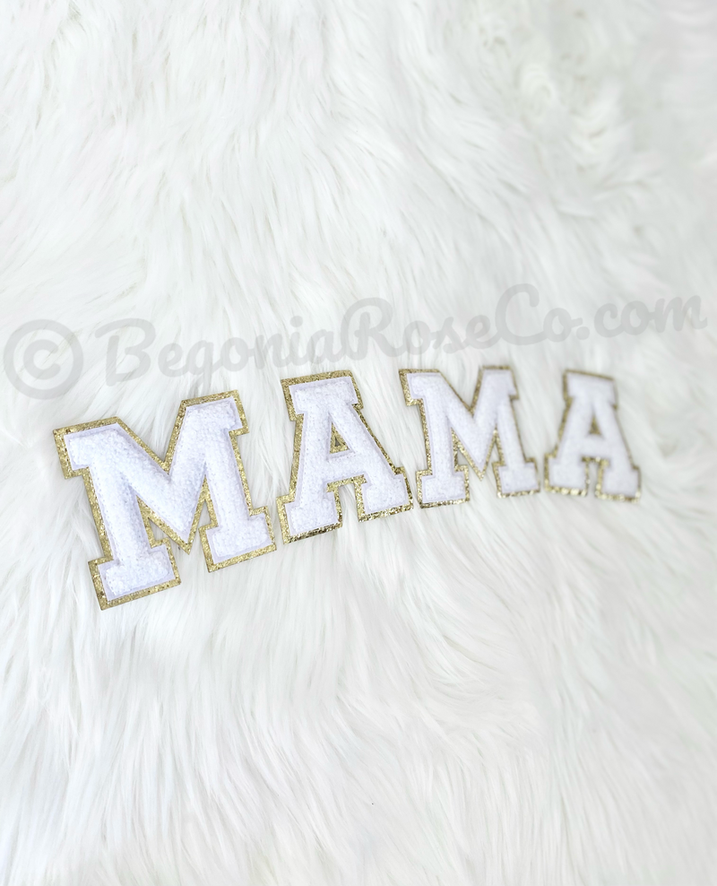 MAMA Chenille Letter Patches