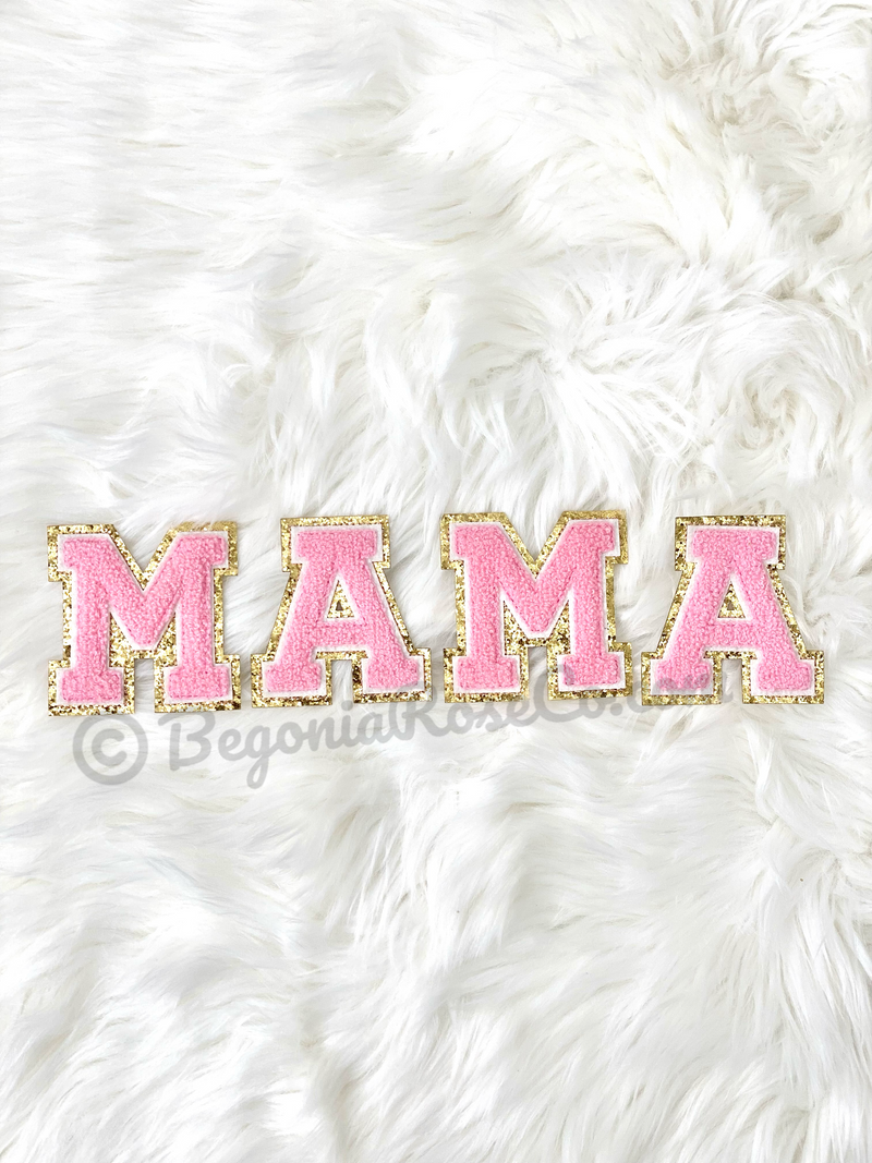 MAMA Chenille Letter Patches