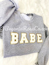 CUSTOM WORD Patch Crewneck Sweatshirt