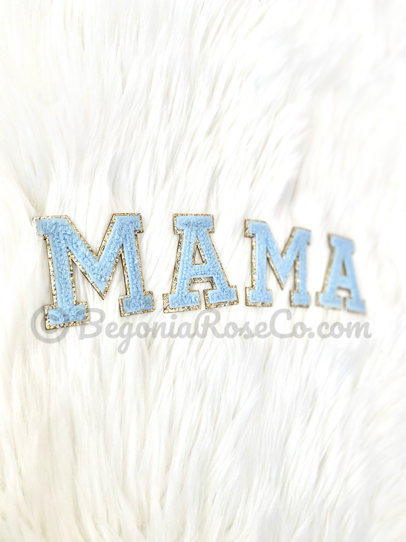MAMA Chenille Letter Patches